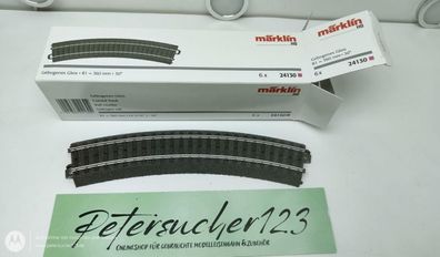 Märklin H0 6 x gebogenes C-Gleis 24130 R1 30° OVP