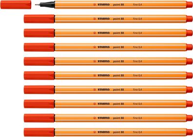 Stabilo - Fineliner - point 88-10er Pack - rot
