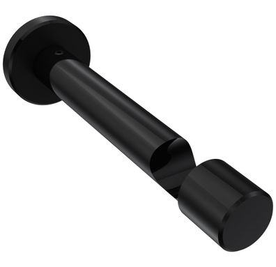Interdeco Gardinenstangen Träger 1-lauf Ø 20 mm Schwarz Prestige WA 10,5 cm