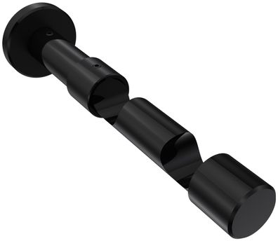 Interdeco Gardinenstangen Träger 2-lauf Ø 20 mm Schwarz Prestige WA 8/13 cm