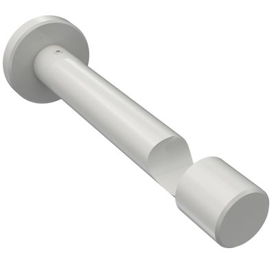 Interdeco Gardinenstangen Träger 1-lauf Ø 20 mm Weiß Prestige WA 10,5 cm