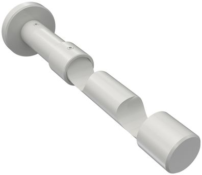 Interdeco Gardinenstangen Träger 2-lauf Ø 20 mm Weiß Prestige WA 8/13 cm