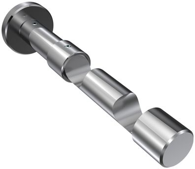 Interdeco Gardinenstangen Träger 2-lauf Ø 20 mm Chrom Prestige WA 8/13 cm