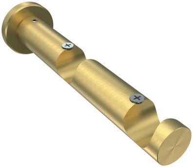 Interdeco Gardinenstangen Träger 2-lauf Ø 20 mm Messing-Optik Platon WA 7,5/14,5 cm
