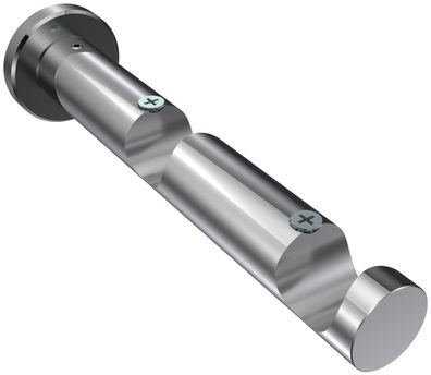 Interdeco Gardinenstangen Träger 2-lauf Ø 20 mm Chrom Platon WA 7,5/14,5 cm