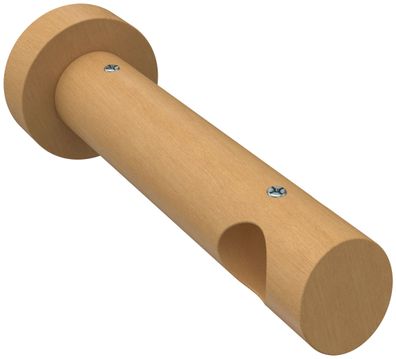 Interdeco Gardinenstangen Träger 1-lauf Ø 20 mm Buche Talena WA 12 cm