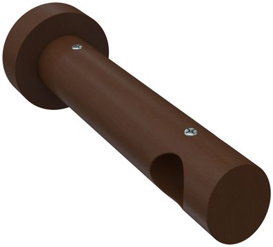 Interdeco Gardinenstangen Träger 1-lauf Ø 20 mm Nussbaum Talena WA 12 cm