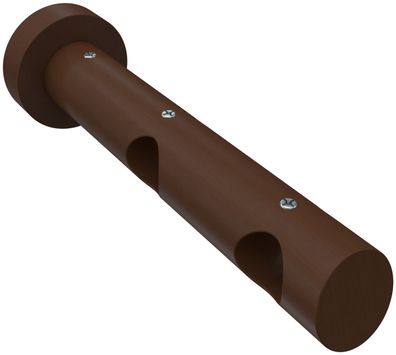 Interdeco Gardinenstangen Träger 2-lauf Ø 20 mm Nussbaum Talena WA 9/15 cm