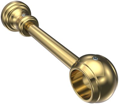 Interdeco Gardinenstangen Träger 1-lauf Ø 28 mm Messing-farbig Classic WA 17 cm