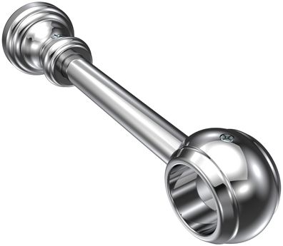 Interdeco Gardinenstangen Träger 1-lauf Ø 28 mm Chrom Classic WA 17 cm