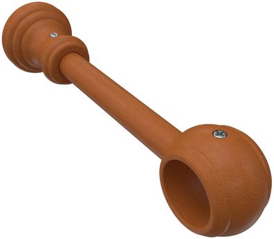 Interdeco Gardinenstangen Träger 1-lauf Ø 28 mm Kirschbaum Classic WA 17 cm