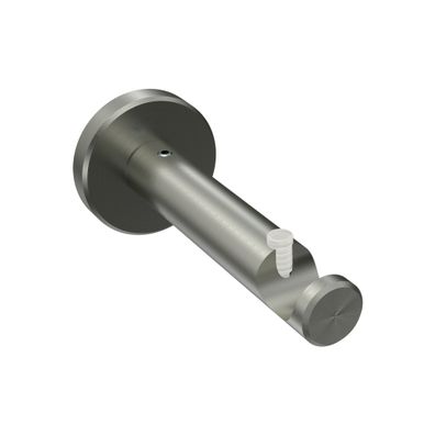 Interdeco Gardinenstangen Träger 1-lauf Ø 16 mm Edelstahl-Optik Medium WA 7,5 cm