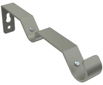 Interdeco Gardinenstangen Träger 2-lauf Ø 16 mm Chrom matt Olymp WA 7,5/13,5 cm