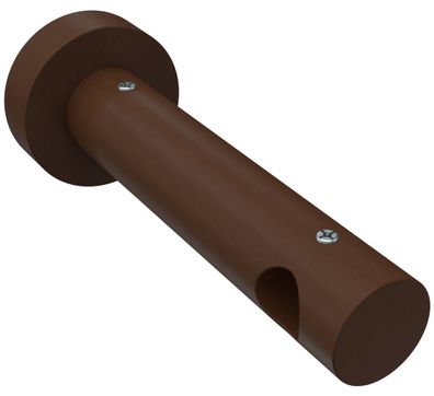 Interdeco Gardinenstangen Träger 1-lauf Ø 16 mm Nussbaum Adrian WA 12 cm