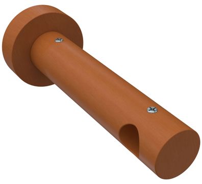 Interdeco Gardinenstangen Träger 1-lauf Ø 16 mm Kirschbaum Adrian WA 12 cm