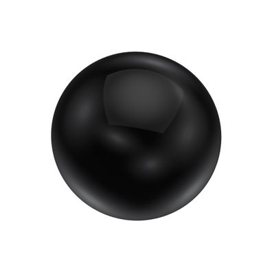Endstück Kugel Schwarz für Gardinenstangen 20 mm Ø Interdeco, 2 Stk