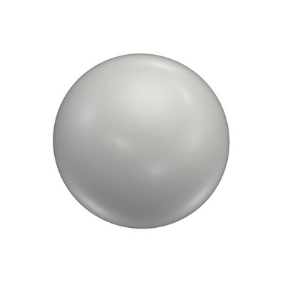 Interdeco Endstück Kugel Weiß für Gardinenstangen 20 mm Ø, 2 Stk