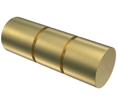 Endstück Rillenzylinder Messing-Optik für Gardinenstangen 20 mm Ø Interdeco, 2 Stk