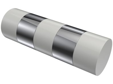 Interdeco Endstück Zylinder Weiß / Chrom für Gardinenstangen 20 mm Ø, 2 Stk
