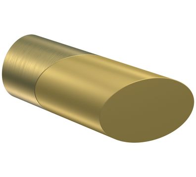 Interdeco Endstück Schräge Messing-Optik für Gardinenstangen 20 mm Ø, 2 Stk