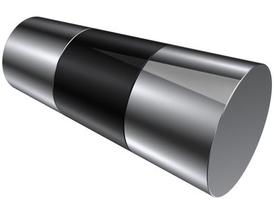 Endstück Konus Chrom / Schwarz für Gardinenstangen 20 mm Ø Interdeco, 2 Stk
