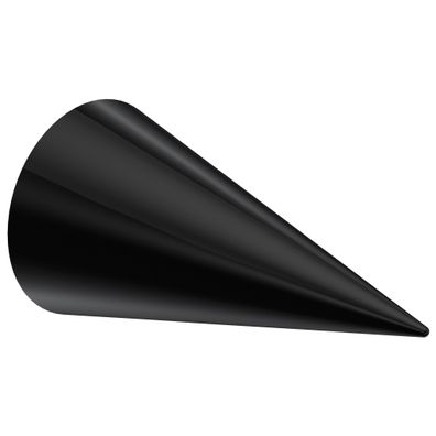 Interdeco Endstück Kegel Schwarz für Gardinenstangen 20 mm Ø, 2 Stk