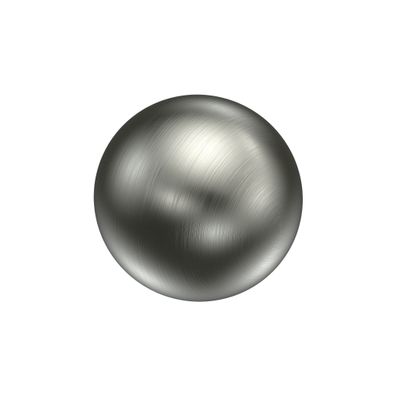 Interdeco Endstück Kugel Edelstahl für Gardinenstangen 20 mm Ø, 2 Stk