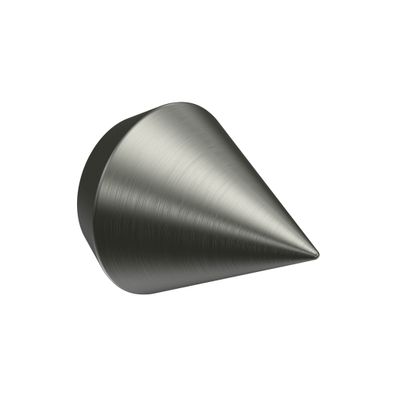 Interdeco Endstück Doppelkegel Edelstahl für Gardinenstangen 20 mm Ø, 2 Stk