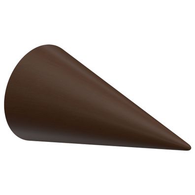 Interdeco Endstück Kegel Nussbaum für Gardinenstangen 20 mm Ø, 2 Stk