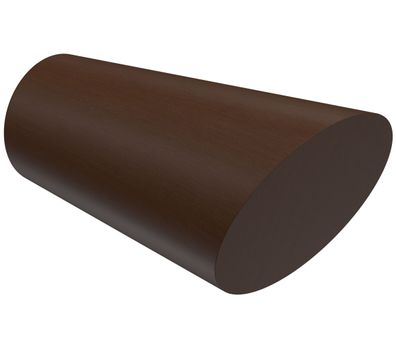 Interdeco Endstück Konus Schräge Nussbaum für Gardinenstangen 20 mm Ø, 2 Stk