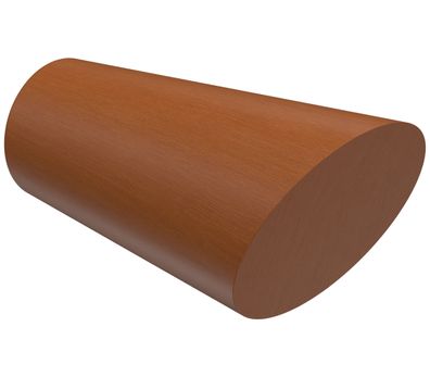 Interdeco Endstück Konus Schräge Kirschbaum für Gardinenstangen 20 mm Ø, 2 Stk