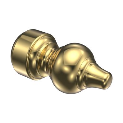 Interdeco Endstück Rillenform Messing-farbig für Gardinenstangen 28 mm Ø, 2 Stk