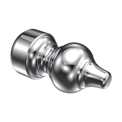 Interdeco Endstück Rillenform Chrom für Gardinenstangen 28 mm Ø, 2 Stk