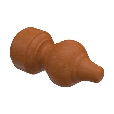 Endstück Rillenform Kirschbaum für Gardinenstangen 28 mm Ø Interdeco, 2 Stk