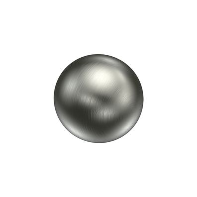Endstück Kugel Edelstahl-Optik für Gardinenstangen 16 mm Ø Interdeco, 2 Stk