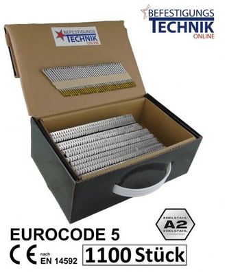 34° Streifennägel 2,8x55mm Ring rostfrei A2 papier für Nagler Paslode Senco Tjep Haub