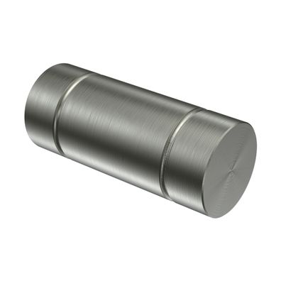 Endstück Rillenzylinder Edelstahl für Gardinenstangen 16 mm Ø Interdeco, 2 Stk