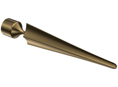 Interdeco Endstück Speer Messing Antik für Gardinenstangen 16 mm Ø, 2 Stk