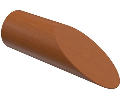 Interdeco Endstück Schräge Kirschbaum für Gardinenstangen 16 mm Ø, 2 Stk