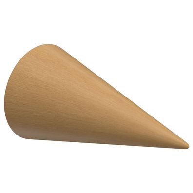 Interdeco Endstück Kegel Buche für Gardinenstangen 16 mm Ø, 2 Stk
