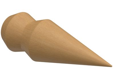 Interdeco Endstück Doppelkegel Buche für Gardinenstangen 16 mm Ø, 2 Stk