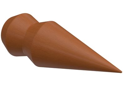 Interdeco Endstück Doppelkegel Kirschbaum für Gardinenstangen 16 mm Ø, 2 Stk