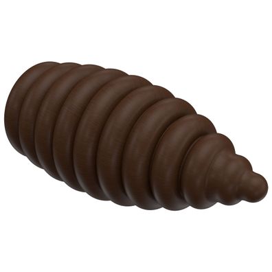 Interdeco Endstück Rillenform Nussbaum für Gardinenstangen 16 mm Ø, 2 Stk