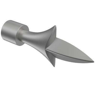 Interdeco Endstück Lilie Silbergrau für Gardinenstangen 16 / 13 mm Ø, 2 Stk