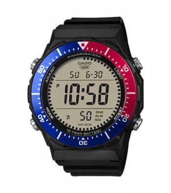 Casio Herrenuhr Chronograph Digital AE-1700H-1A2VEF Resin Aluminium Schwarz Blau Rot