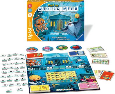 Ravensburger tiptoi 00103 Tief im Wörter-Meer, Spiel für Kinder von 5-7 Jahren, für 1