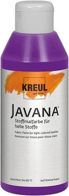 KREUL 91306 - Javana Stoffmalfarbe für helle Stoffe, 250 ml Glas in violett, geschmei