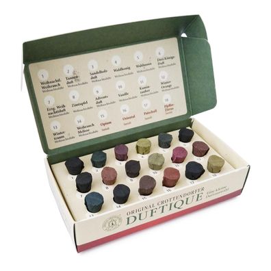 Räucherkerzen Crottendorfer (18) Duftique" Weihnachtsdüfte und Santali" BxHxT