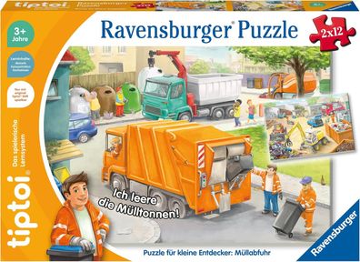 Ravensburger tiptoi Puzzle 00138 Puzzle für kleine Entdecker: Müllabfuhr, Kinderpuzzl