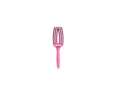 Olivia Garden Finger Brush Care Iconic Boar & Nylon Pink Granita
